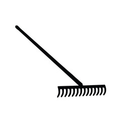 Garden rake icon. Simple illustration of garden rake vector icon for web