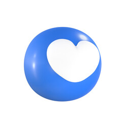 3D heart emoji icon