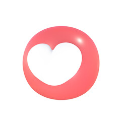 3D heart emoji icon