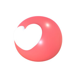 3D heart emoji icon