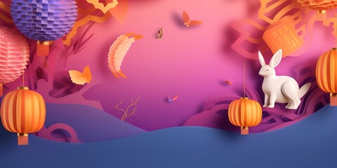 Obraz na płótnie Canvas Mid autumn Festival, generative AI