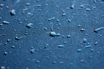 Abstract view to water drops on a surface