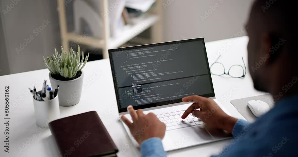 Aufkleber african american web developer programmer