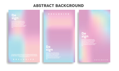 Modern abstract covers set, minimal covers design. Colorful holographic background, vector illustration. header , landing page, and wallpaper.