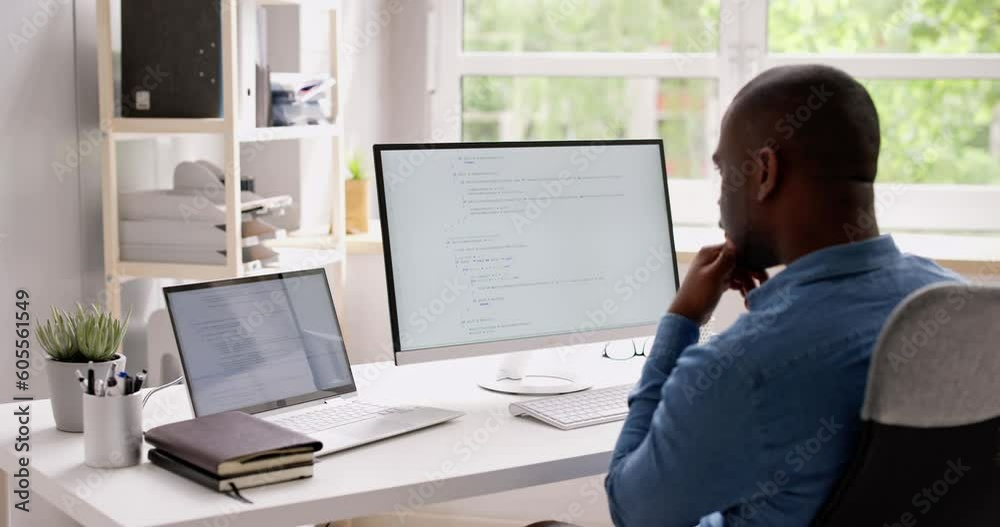 Aufkleber Computer Programmer Writing Program Code On Computer