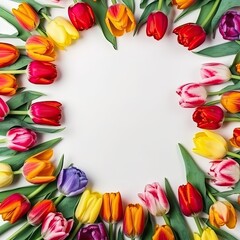 colourful tulip arrangement