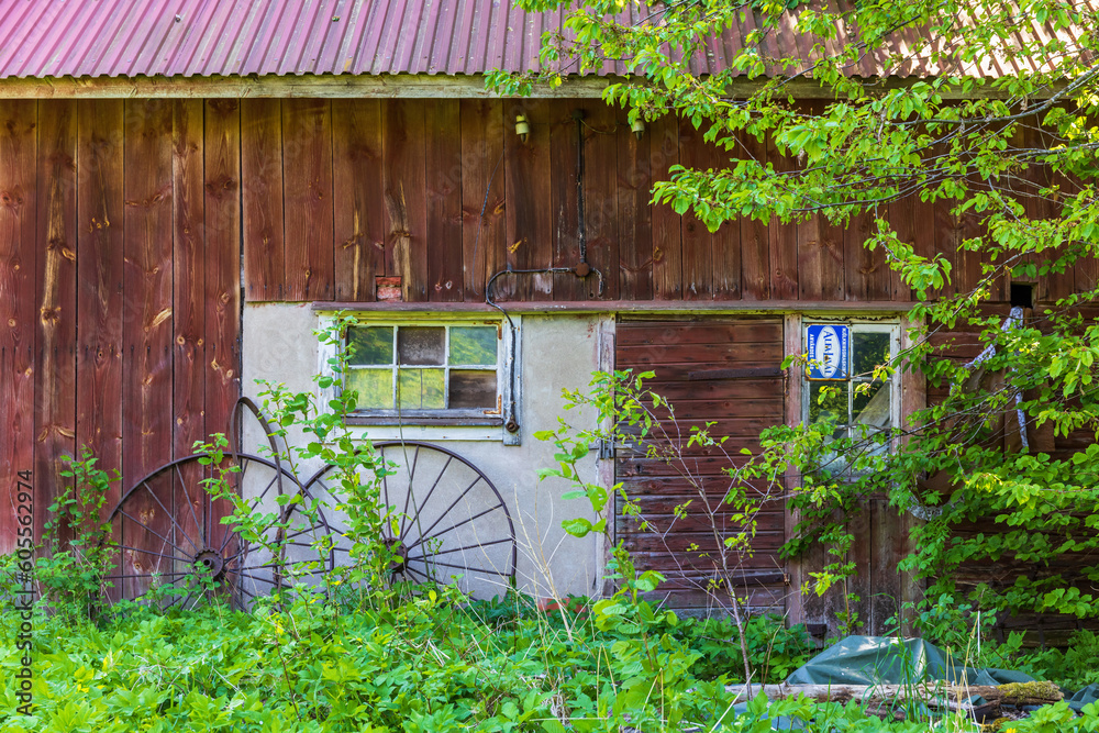 Canvas Prints Old abandoned barn in the country