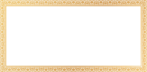 vector illustration gold picture frame ornamental isolated white backgrounds for certificate of completion template, Presentations, User interface ads, Layouts, collages, place text of advertisements