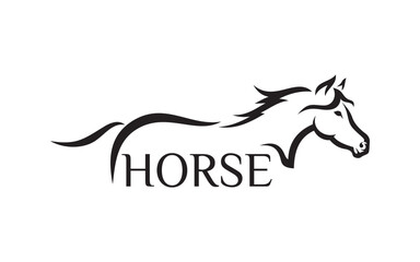 Horse logo design template