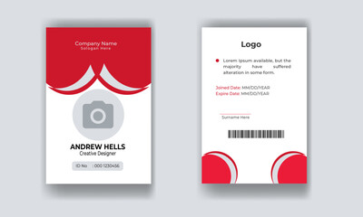 id card template, Geometric ID Card Template. Vertical Double-sided Multicolor Id Cards For Company Stuff Identity Card Design.

