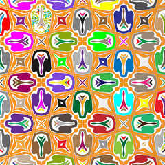 Vector background with colorful pattern. Abstract background. Perfect for fashion, textile design, cute themed fabric, on wall paper, wrapping paper and home decor.