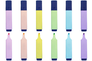markers isolated on a white background