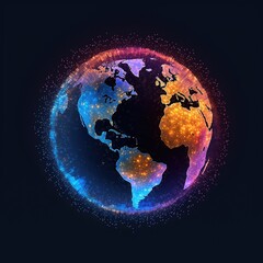 earth with space for text