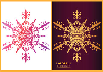 Beautiful luxury round shapes vector mandala design background in colorful design.