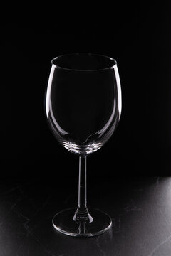 photo glass glass on black background