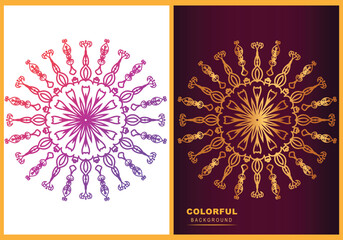 Luxury free vector ornamental mandala design background in colorful template.