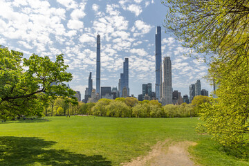 Manhattan skyscrapers and Central Park