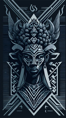 Ancient Stone Deity Artwork