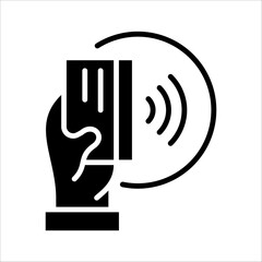Solid vector icon for nfc which can be used various design projects.