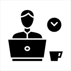 Solid vector icon for freelancer which can be used various design projects.