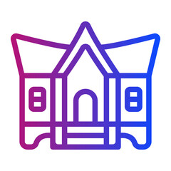 minangkabau house gradient icon