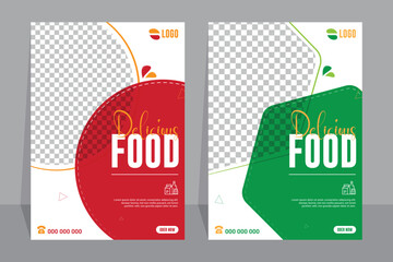 Food Flyer Template design, restaurant food flyer, fast food template vector illustration.	