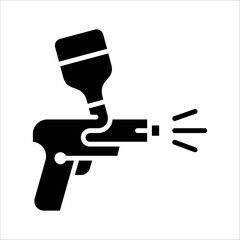 Solid vector icon for painting spray which can be used various design projects.