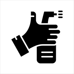 Solid vector icon for cleaning spray which can be used various design projects.