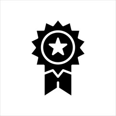 Solid vector icon for honor badge which can be used various design projects.