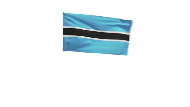 3D rendering of the flag of Botswana waving in the wind.