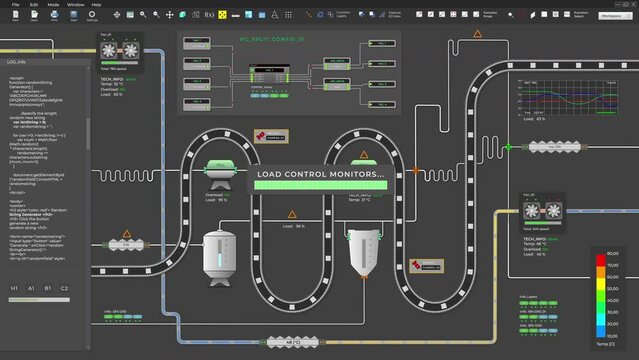 Program interface controlling the manufacturing machinery at the factory. System interface operating the automated manufacturing machinery. Manufacturing machinery control system interface.
