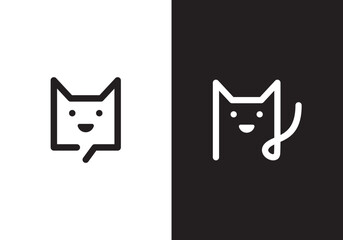 simple cat logo design inspiration