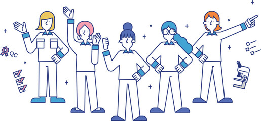 品質管理の職種で働く女性