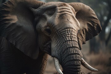 Fototapeta na wymiar A large elephant. Generative AI