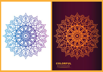 Luxury business vector background mandala design circle . Islamic paisley royal mandala pattern template.
