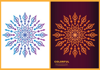 Beautiful luxury round shapes vector mandala design background in colorful design.