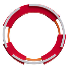 circle frame 3d icon cutout