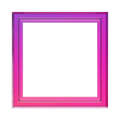 Square frame icon 3d render cutout