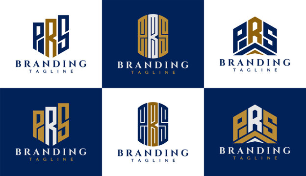 Modern initial PRS logo design
