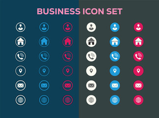 Business communication icon set design for multipurpose use