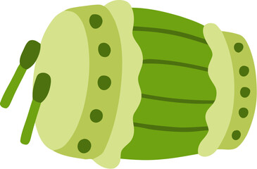 Islamic Mosque Drum Flat Hand Drawn Illustration