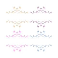 WEDDING DAY ORNAMENTAL FRAMES, LABELS COLLECTION ISOLATED ON WHITE