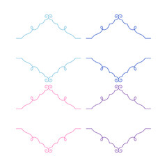 Fototapeta premium Summer Romance Wedding Ornamental Chic Tags Collection isolated on white 