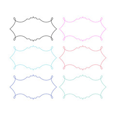 Summer Romance Wedding Ornamental Chic Tags Collection isolated on white
