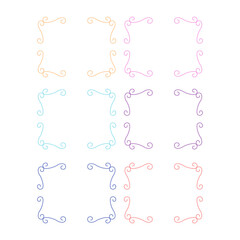 Naklejka premium Summer Romance Wedding Ornamental Chic Tags Collection isolated on white 