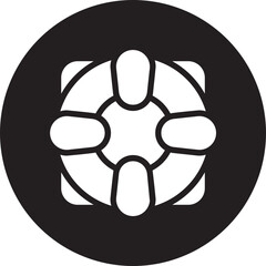 lifebuoy glyph icon