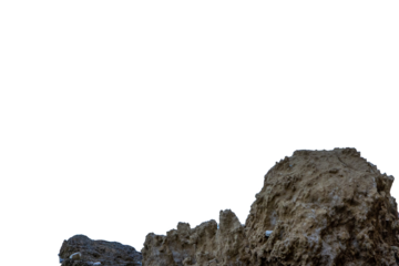 Stones in close-up on a transparent background.