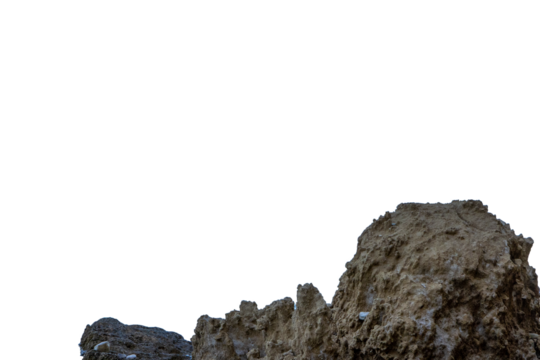 Stones in close-up on a transparent background.