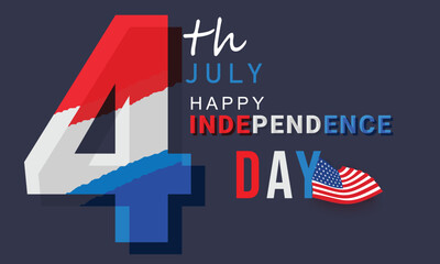 Independence Day United States. background, banner, card, poster, template. Vector illustration.