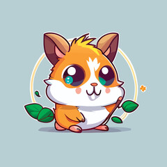 Vector logo illustration of a cute baby animal, in a cartoon style